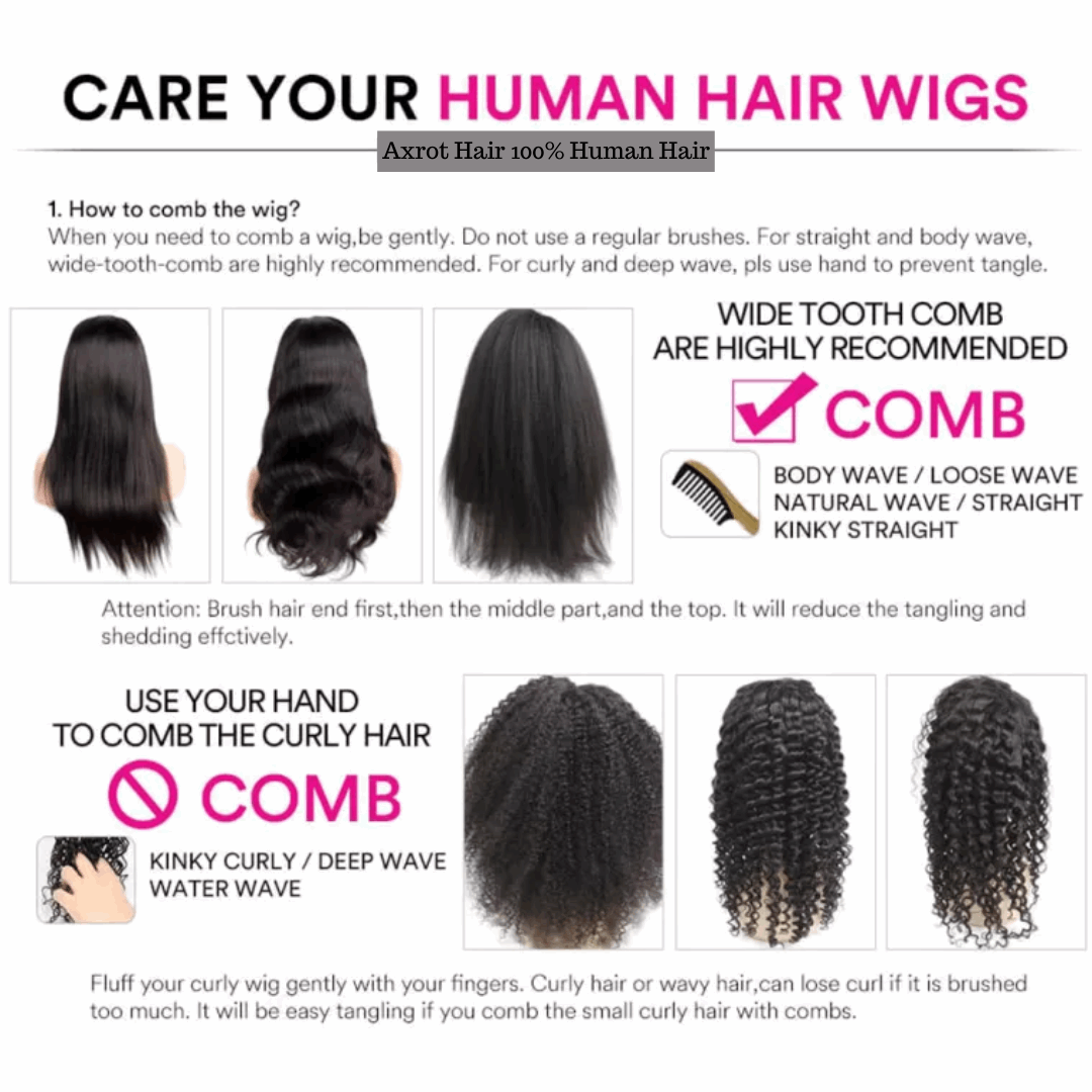 Axrot Wig 100% Brazilian Natural Hair Wig