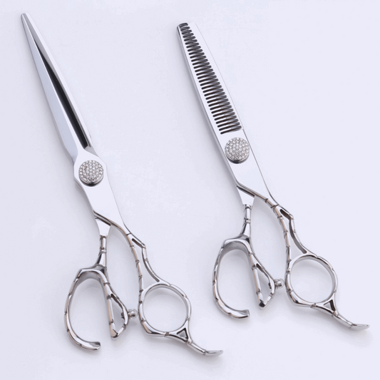 Axrot Barber Scissors Set Smooth Blade Scissors And Thinning Scissors 6.5 Inches 7 Inches Cobalt Scissors Japanese VG10 Steel
