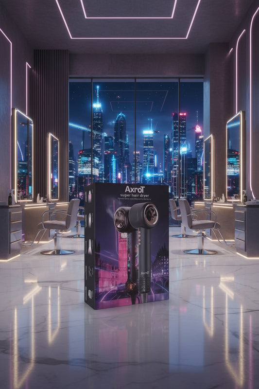 Axrot Dryer Travel Size 110000RPM 2000W Ionic Hair Dryer Constant Temperature Professional Hot Air Brush with Diffuser Nozzle