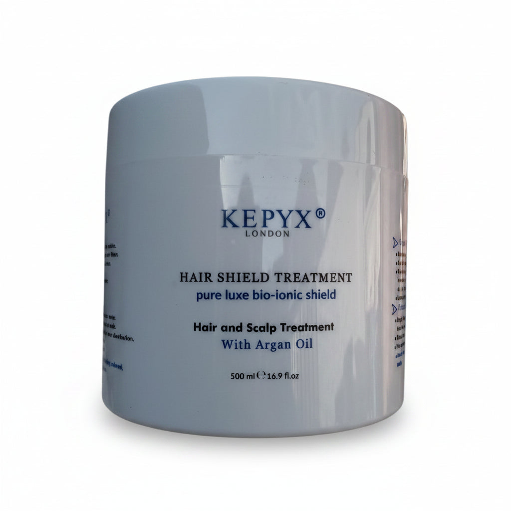Kepyx London Hair Shield Treatment jar on a white background